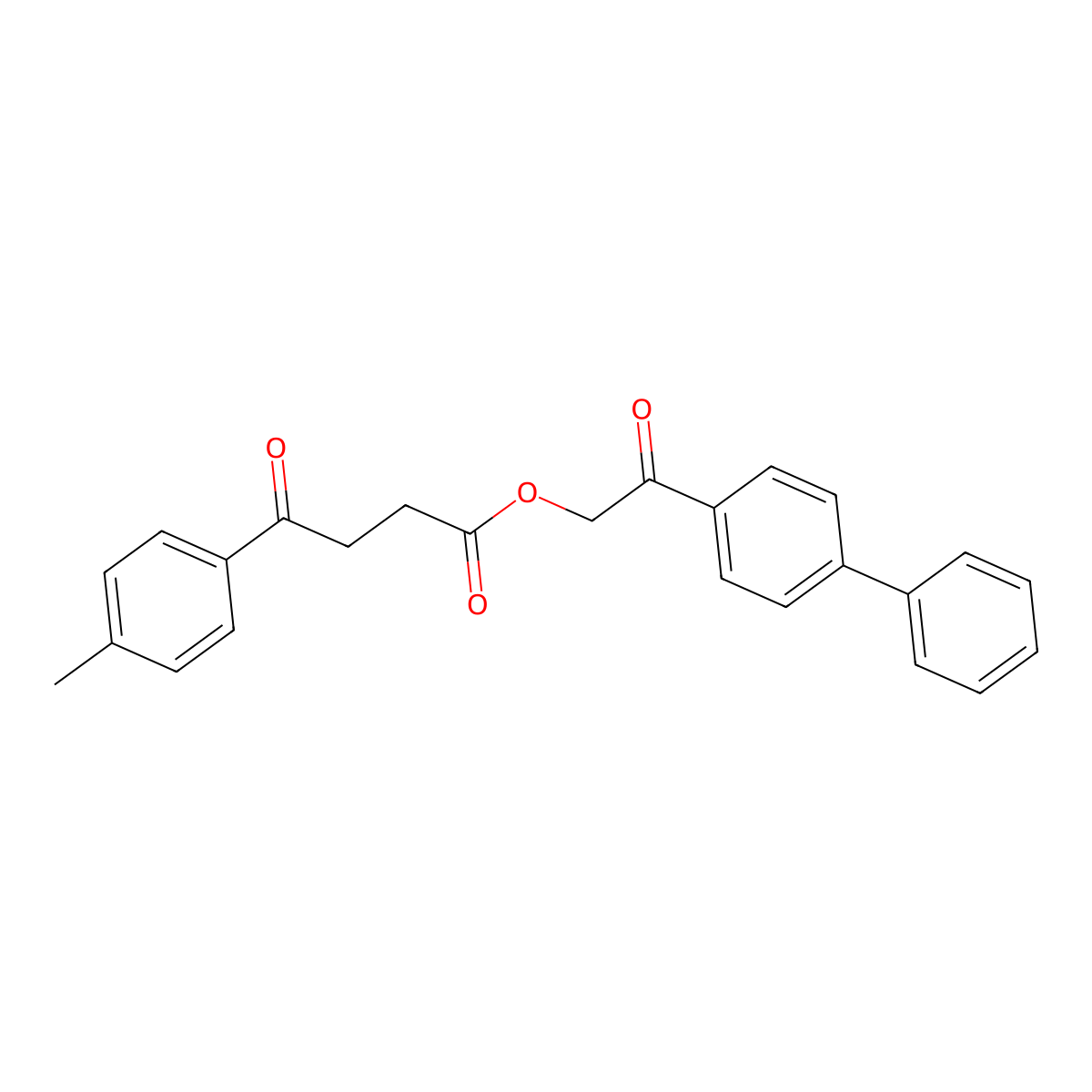 2-(Biphenyl-4-yl)-2-oxoethyl 4-oxo-4-p-tolylbutanoate molecular structure, CAS 432537-42-3