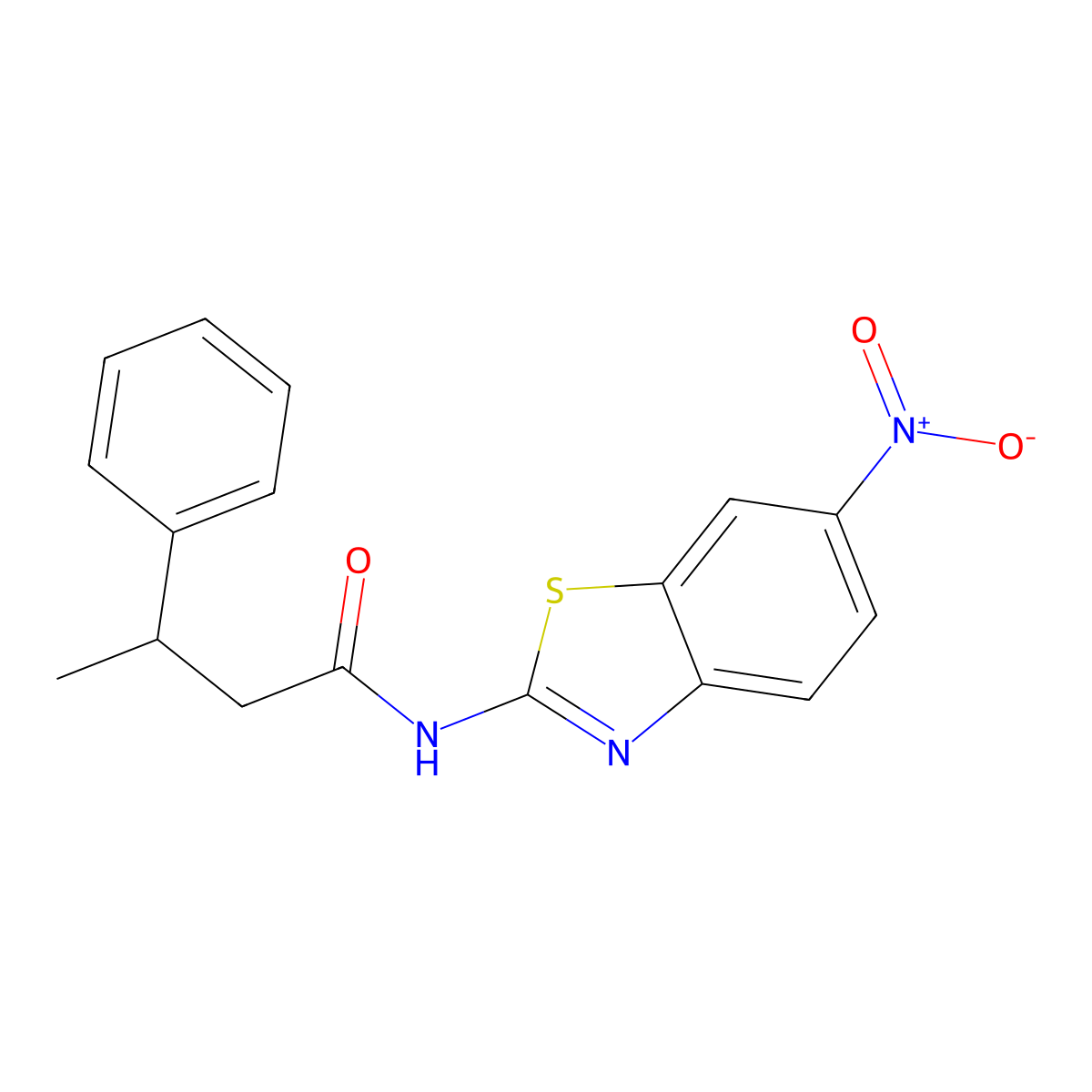 N-(6-nitro-1,3-benzothiazol-2-yl)-3-phenylbutanamide molecular structure, CAS 432537-66-1