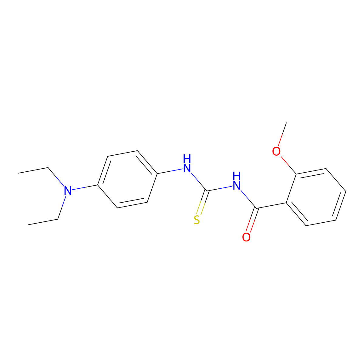 N-[[4-(diethylamino)phenyl]carbamothioyl]-2-methoxybenzamide molecular structure, CAS 432537-83-2