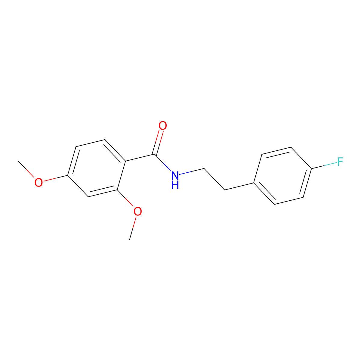 N-[2-(4-fluorophenyl)ethyl]-2,4-dimethoxybenzamide molecular structure, CAS 432537-87-6