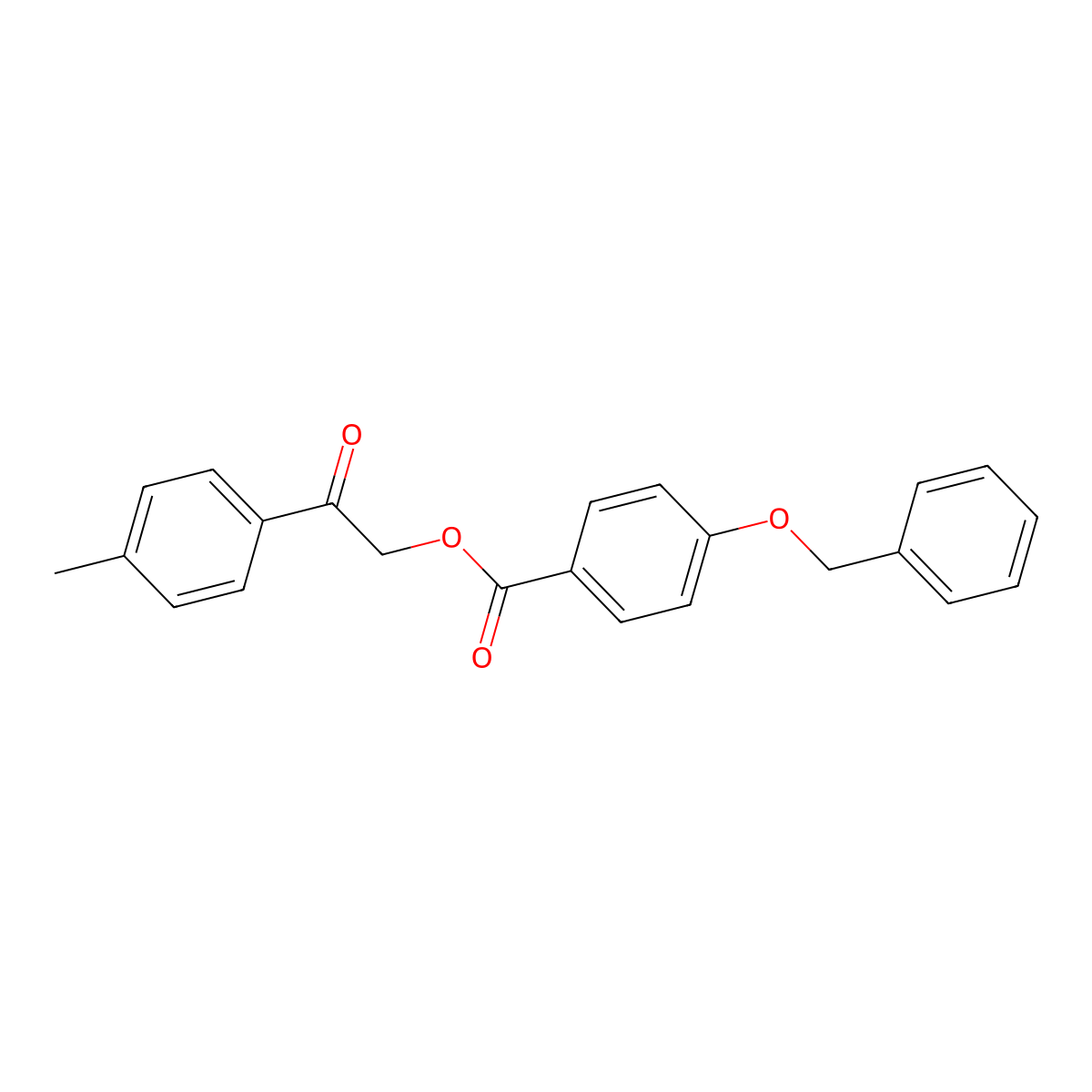 2-(4-Methylphenyl)-2-oxoethyl 4-(benzyloxy)benzoate molecular structure, CAS 432538-09-5