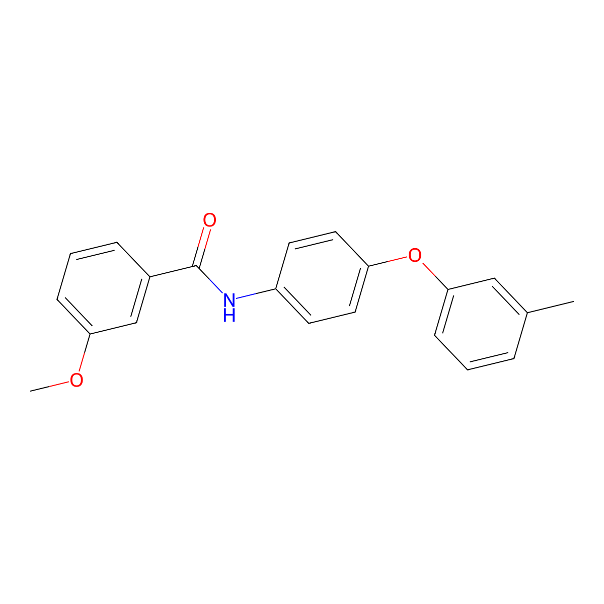 3-methoxy-N-[4-(3-methylphenoxy)phenyl]benzamide molecular structure, CAS 432538-36-8