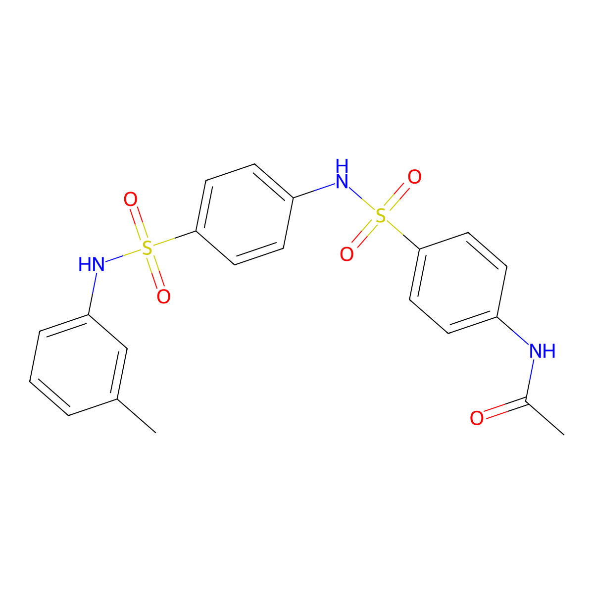 N-[4-({4-[(3-methylphenyl)sulfamoyl]phenyl}sulfamoyl)phenyl]acetamide molecular structure, CAS 432538-48-2