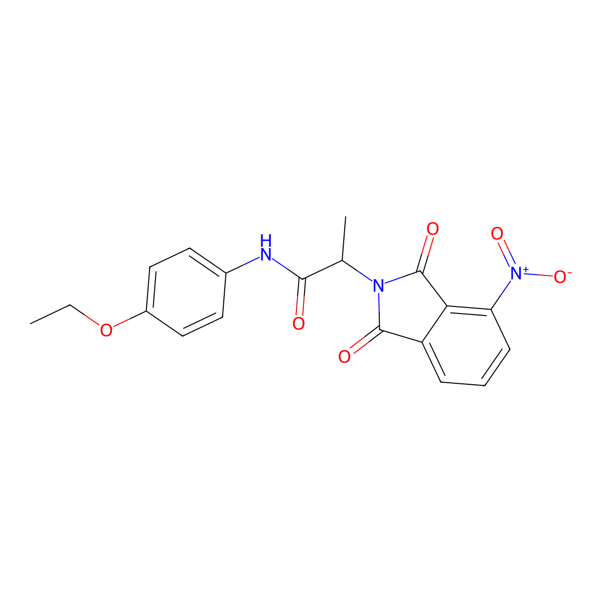 N-(4-ethoxyphenyl)-2-(4-nitro-1,3-dioxoisoindol-2-yl)propanamide molecular structure, CAS 432538-74-4