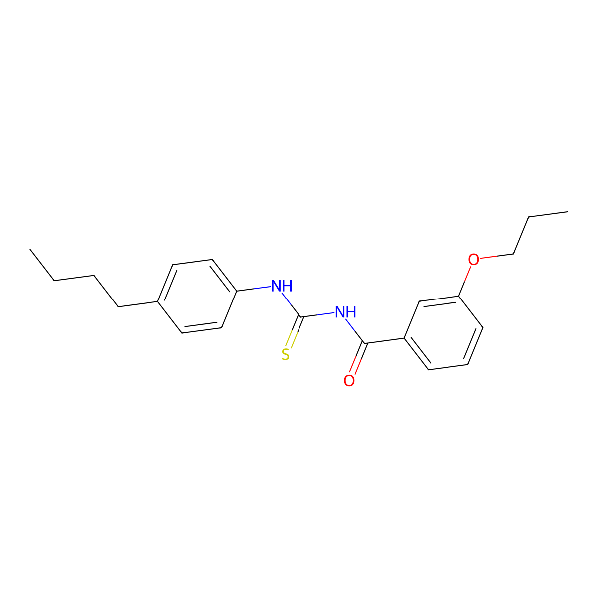 N-[(4-butylphenyl)carbamothioyl]-3-propoxybenzamide molecular structure, CAS 432538-78-8