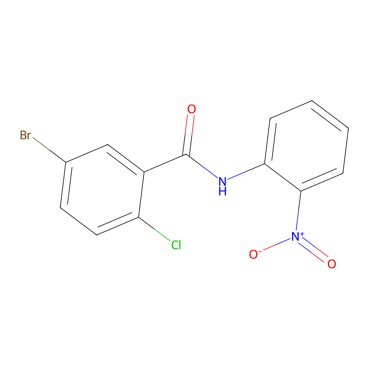 5-bromo-2-chloro-N-(2-nitrophenyl)benzamide molecular structure, CAS 432539-01-0