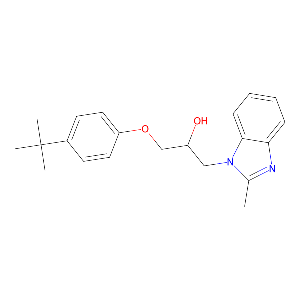 1-(4-Tert-butylphenoxy)-3-(2-methylbenzimidazol-1-yl)propan-2-ol molecular structure, CAS 432539-02-1