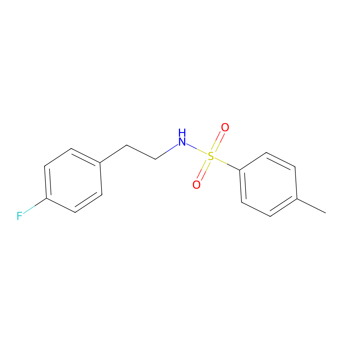 N-[2-(4-fluorophenyl)ethyl]-4-methylbenzenesulfonamide molecular structure, CAS 432539-12-3