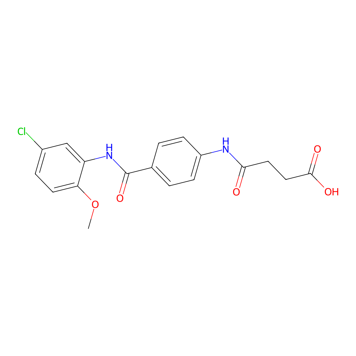 4-[4-[(5-Chloro-2-methoxyphenyl)carbamoyl]anilino]-4-oxobutanoic acid molecular structure, CAS 432539-22-5