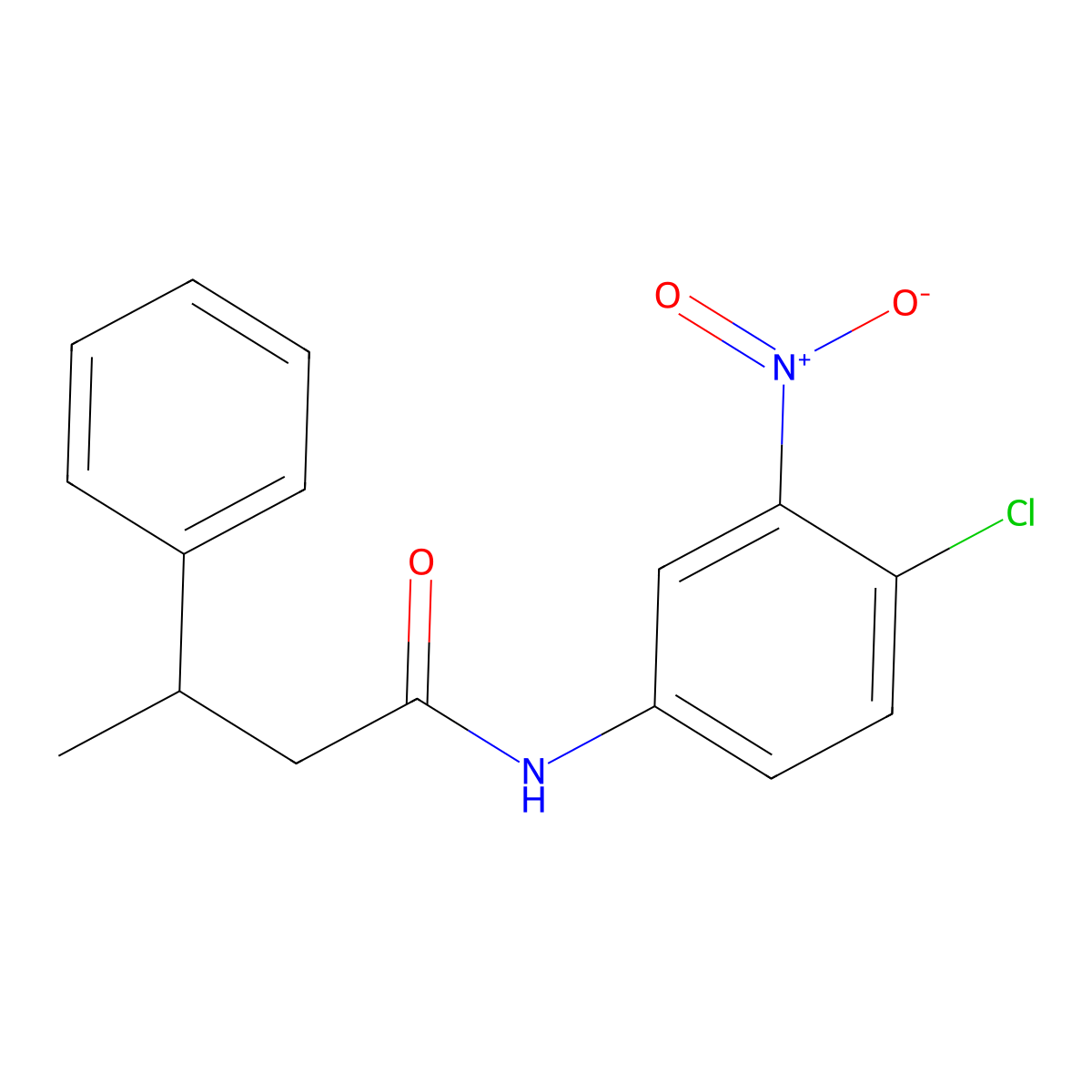 N-(4-chloro-3-nitrophenyl)-3-phenylbutanamide molecular structure, CAS 432539-23-6