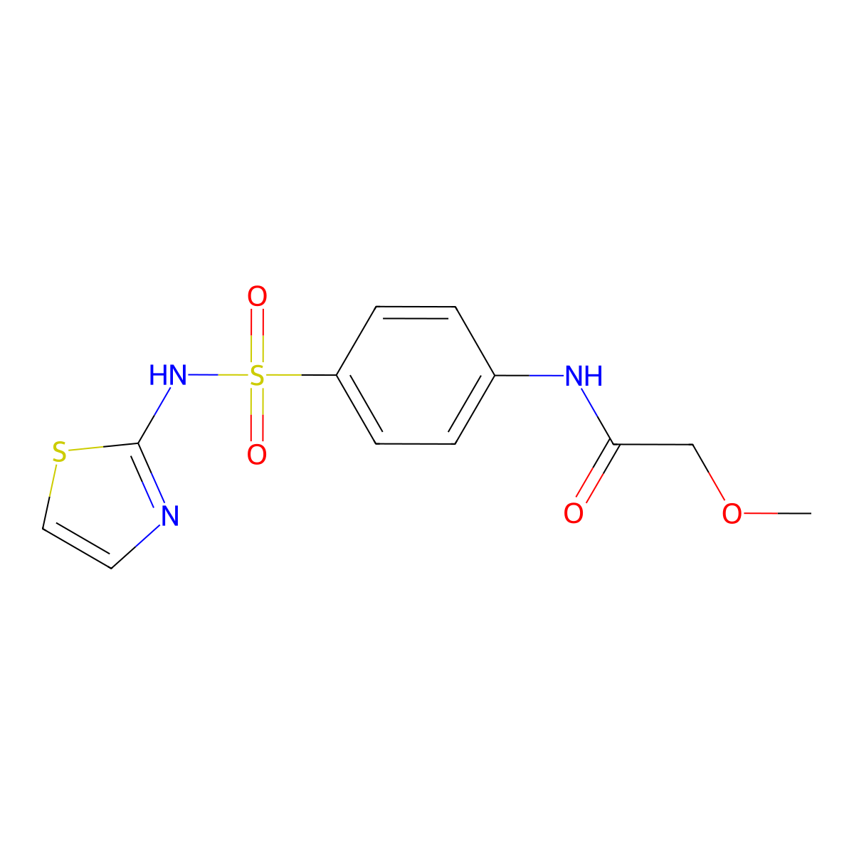 2-methoxy-N-[4-(1,3-thiazol-2-ylsulfamoyl)phenyl]acetamide molecular structure, CAS 432539-25-8