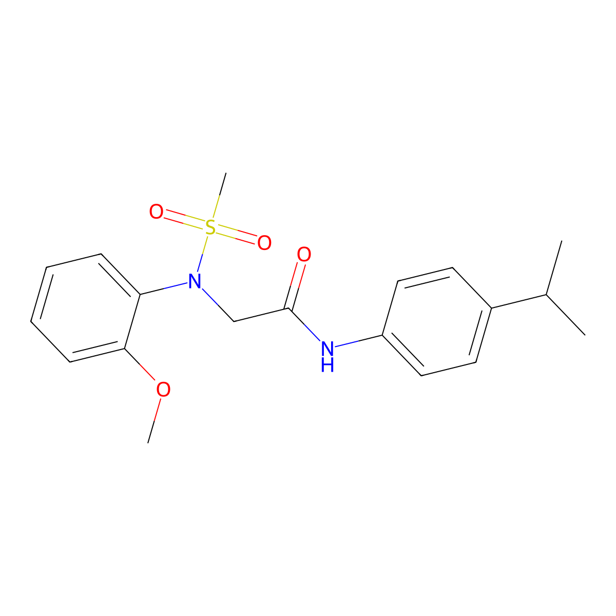 2-(2-methoxy-N-methylsulfonylanilino)-N-(4-propan-2-ylphenyl)acetamide molecular structure, CAS 432539-77-0