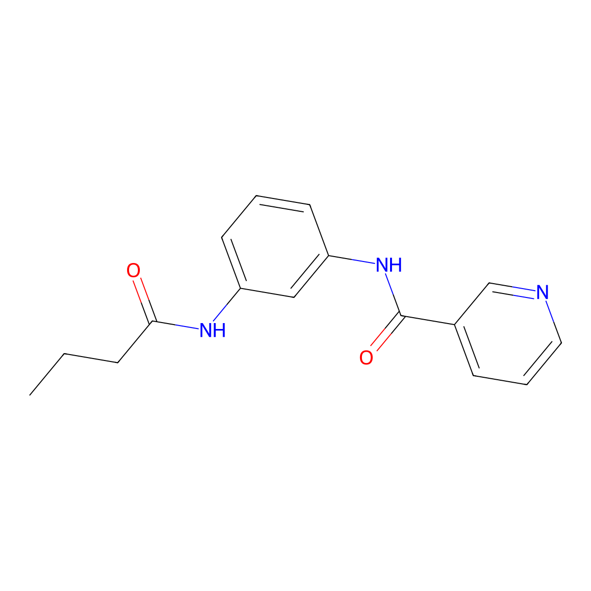 N-[3-(butanoylamino)phenyl]pyridine-3-carboxamide molecular structure, CAS 432539-91-8