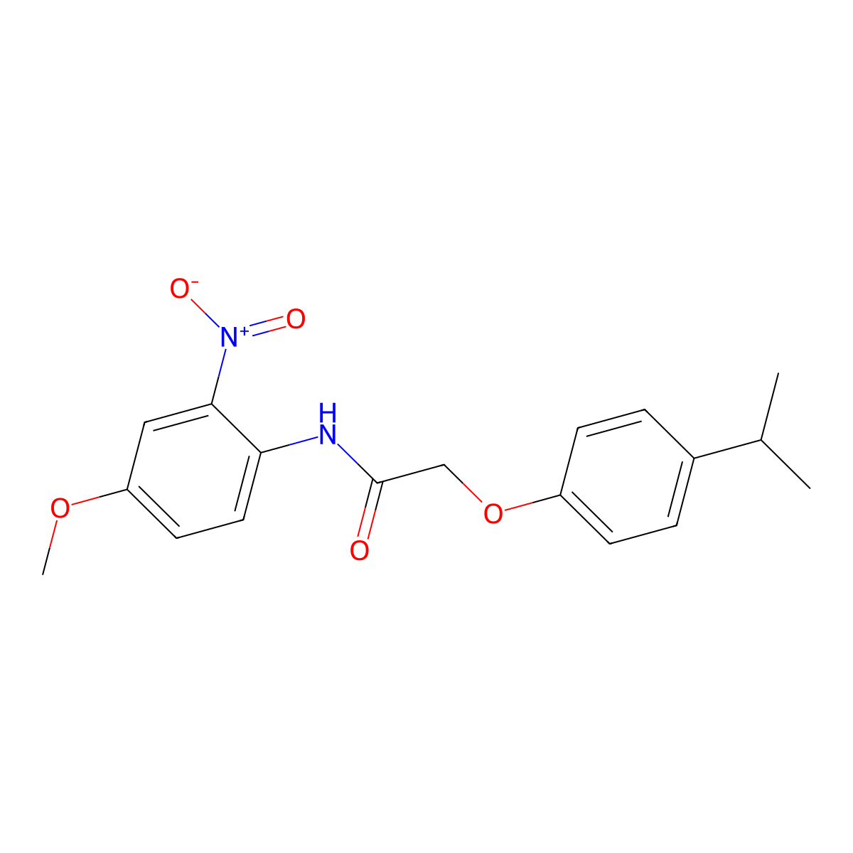 N-(4-methoxy-2-nitrophenyl)-2-(4-propan-2-ylphenoxy)acetamide molecular structure, CAS 432540-05-1