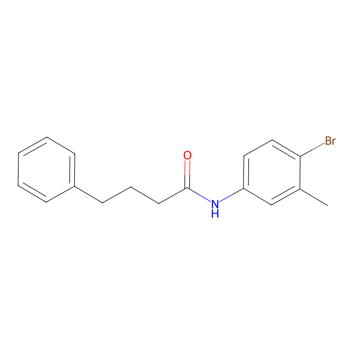 N-(4-bromo-3-methylphenyl)-4-phenylbutanamide molecular structure, CAS 432540-23-3