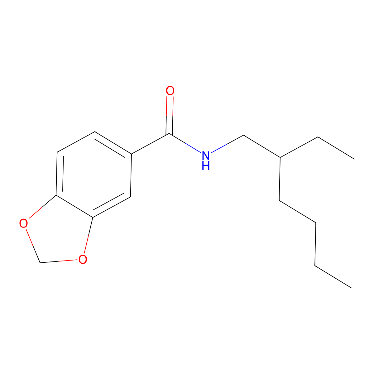 N-(2-ethylhexyl)-1,3-benzodioxole-5-carboxamide molecular structure, CAS 432540-43-7