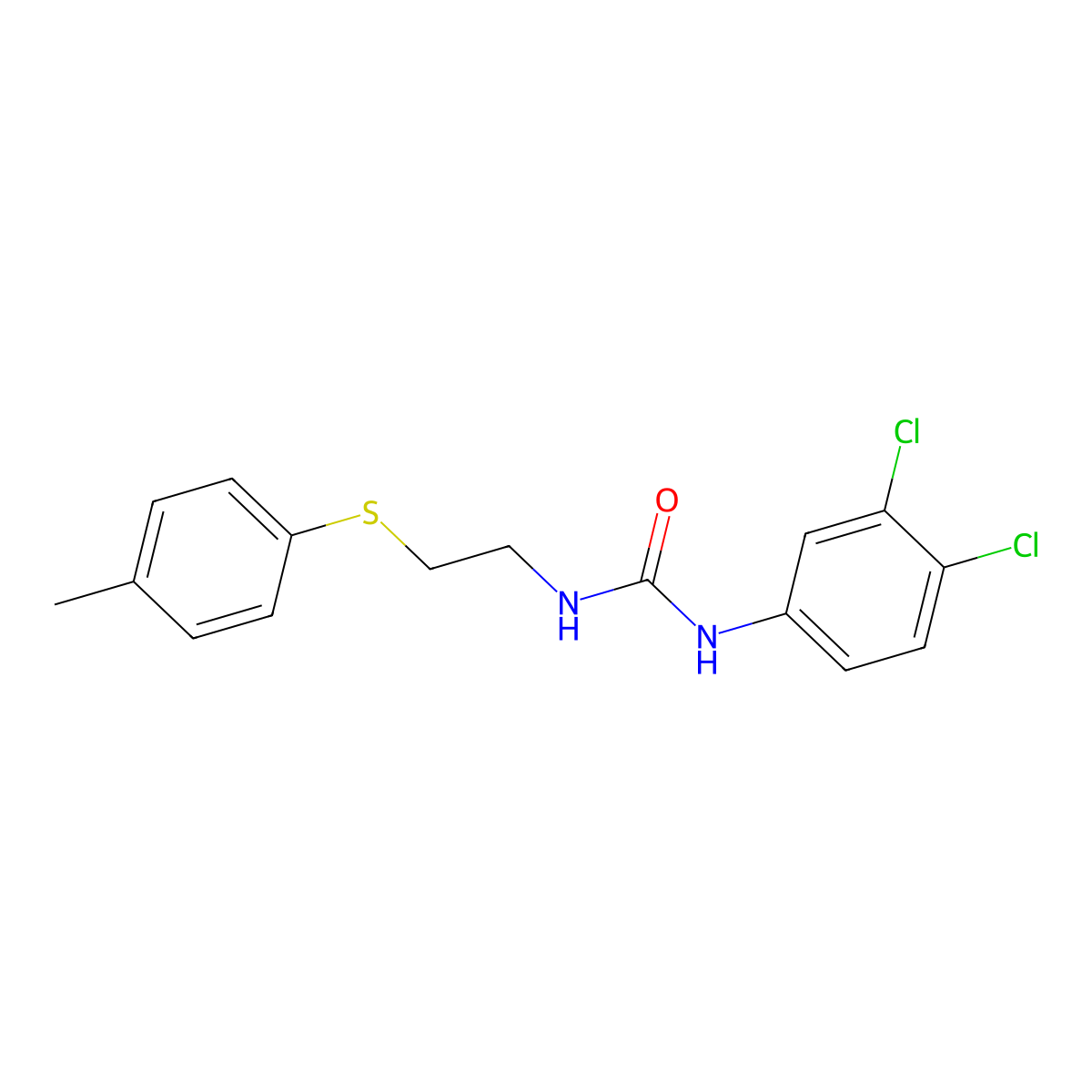 1-(3,4-Dichlorophenyl)-3-[2-(4-methylphenyl)sulfanylethyl]urea molecular structure, CAS 432540-47-1