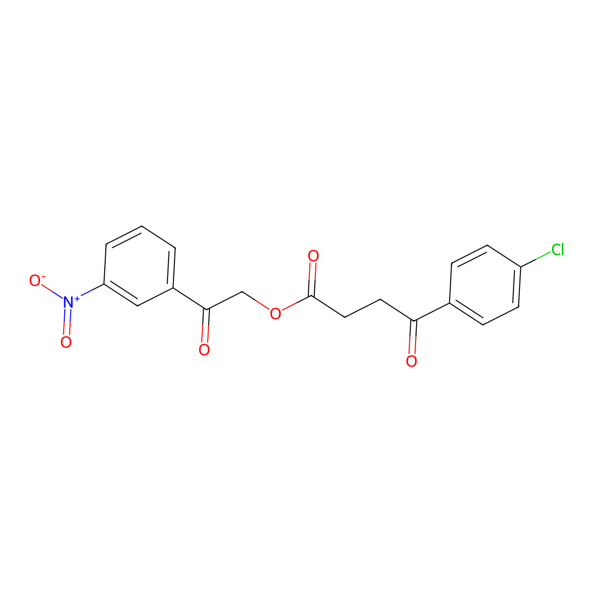 2-(3-Nitrophenyl)-2-oxoethyl 4-(4-chlorophenyl)-4-oxobutanoate molecular structure, CAS 432540-51-7