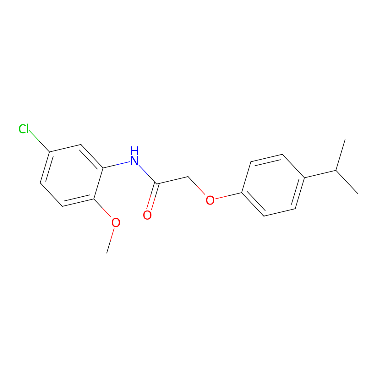 N-(5-chloro-2-methoxyphenyl)-2-(4-propan-2-ylphenoxy)acetamide molecular structure, CAS 432540-80-2