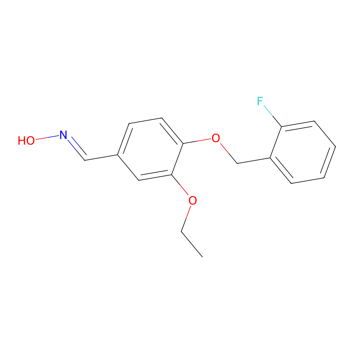 3-Ethoxy-4-[(2-fluorophenyl)methoxy]benzaldehyde oxime molecular structure, CAS 432540-83-5