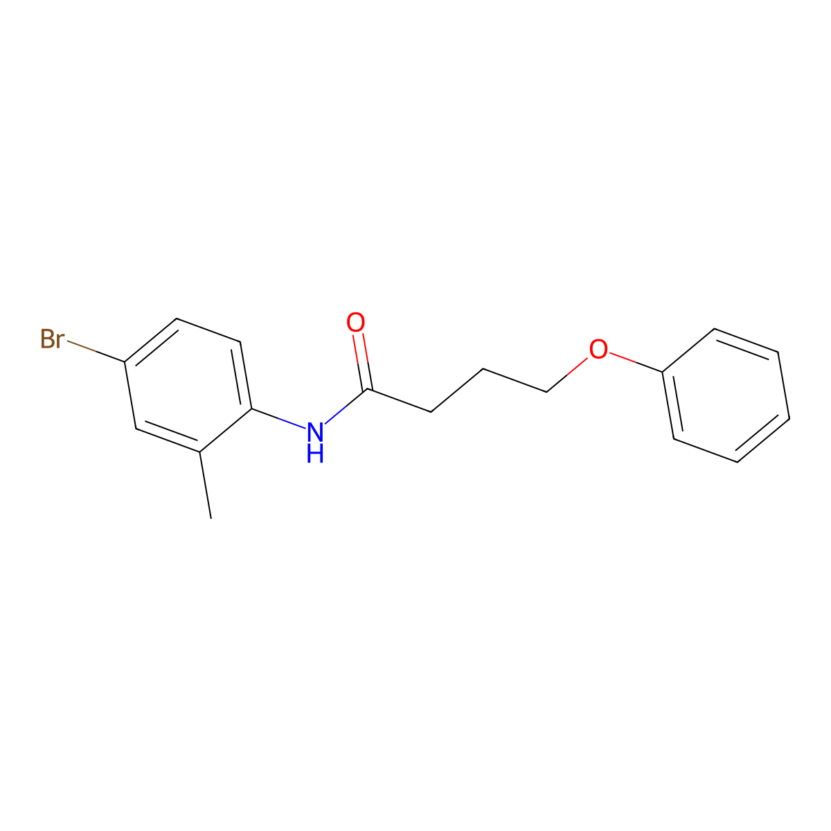 N-(4-bromo-2-methylphenyl)-4-phenoxybutanamide molecular structure, CAS 432540-96-0