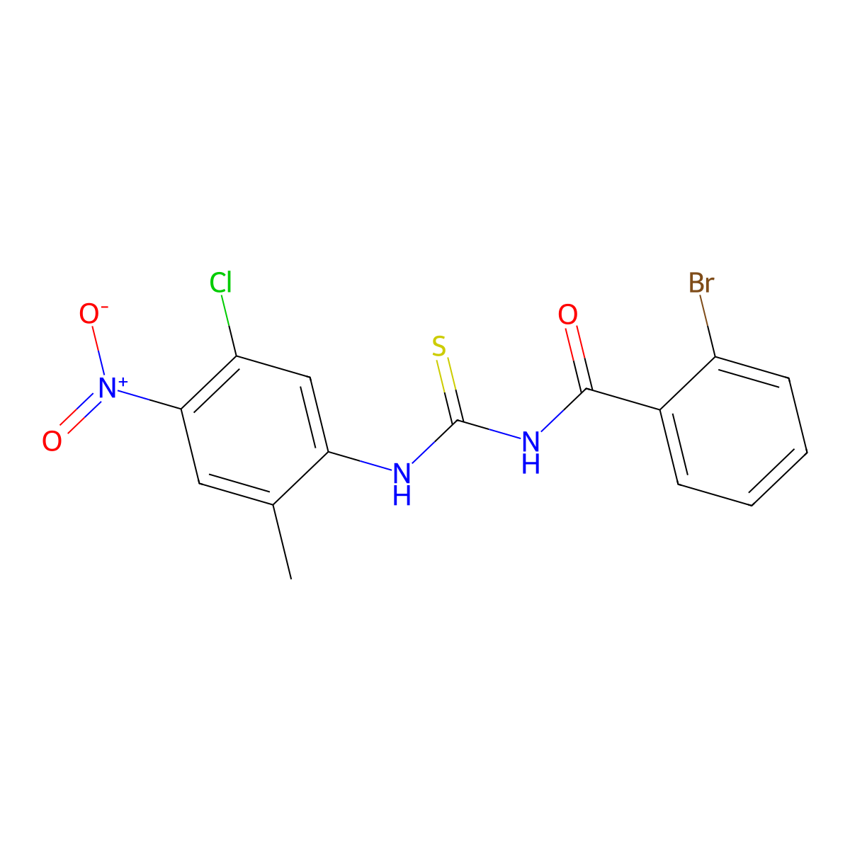 2-bromo-N-[(5-chloro-2-methyl-4-nitrophenyl)carbamothioyl]benzamide molecular structure, CAS 432541-07-6