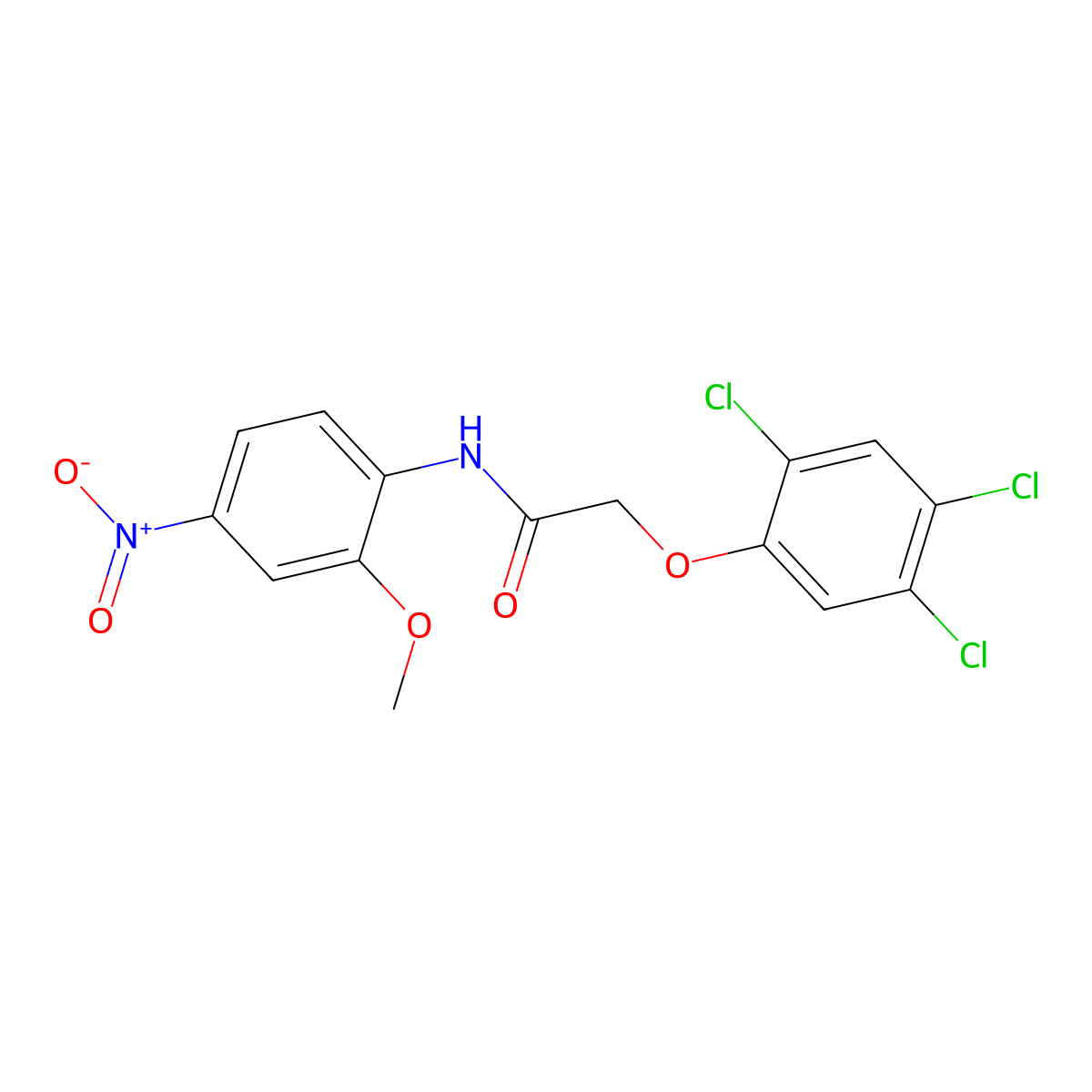 N-(2-methoxy-4-nitrophenyl)-2-(2,4,5-trichlorophenoxy)acetamide molecular structure, CAS 432541-39-4
