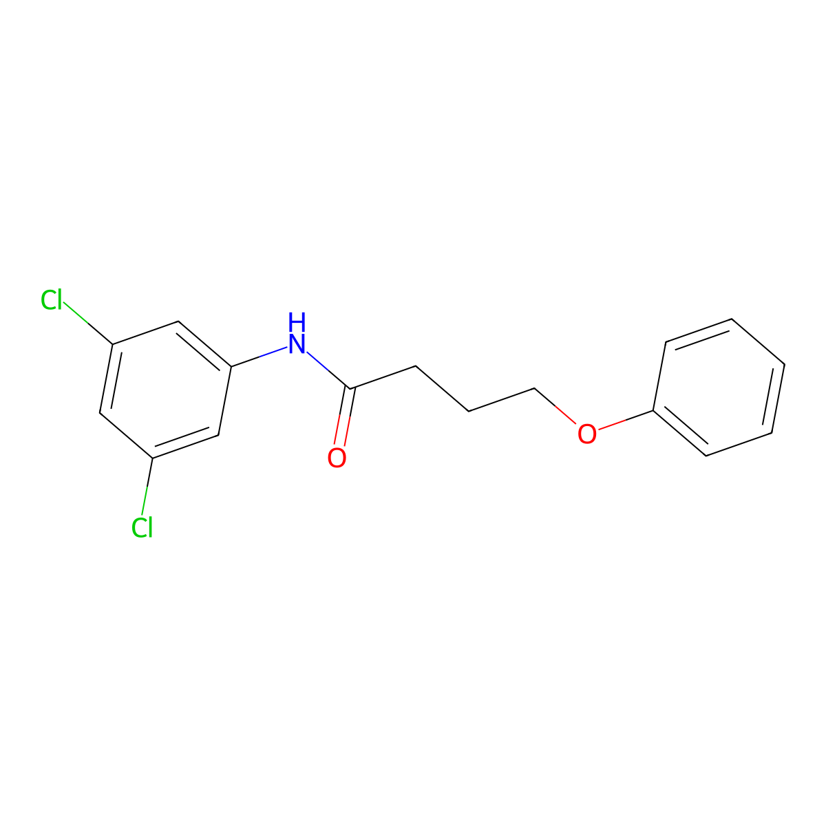 N-(3,5-dichlorophenyl)-4-phenoxybutanamide molecular structure, CAS 432541-42-9