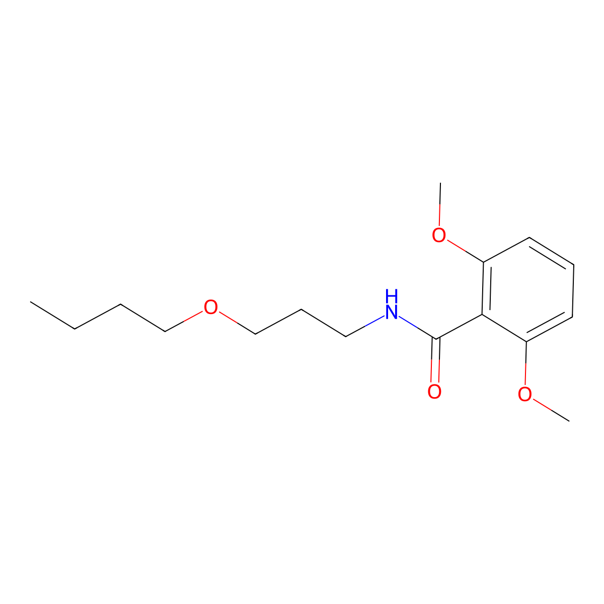 N-(3-butoxypropyl)-2,6-dimethoxybenzamide molecular structure, CAS 432541-50-9