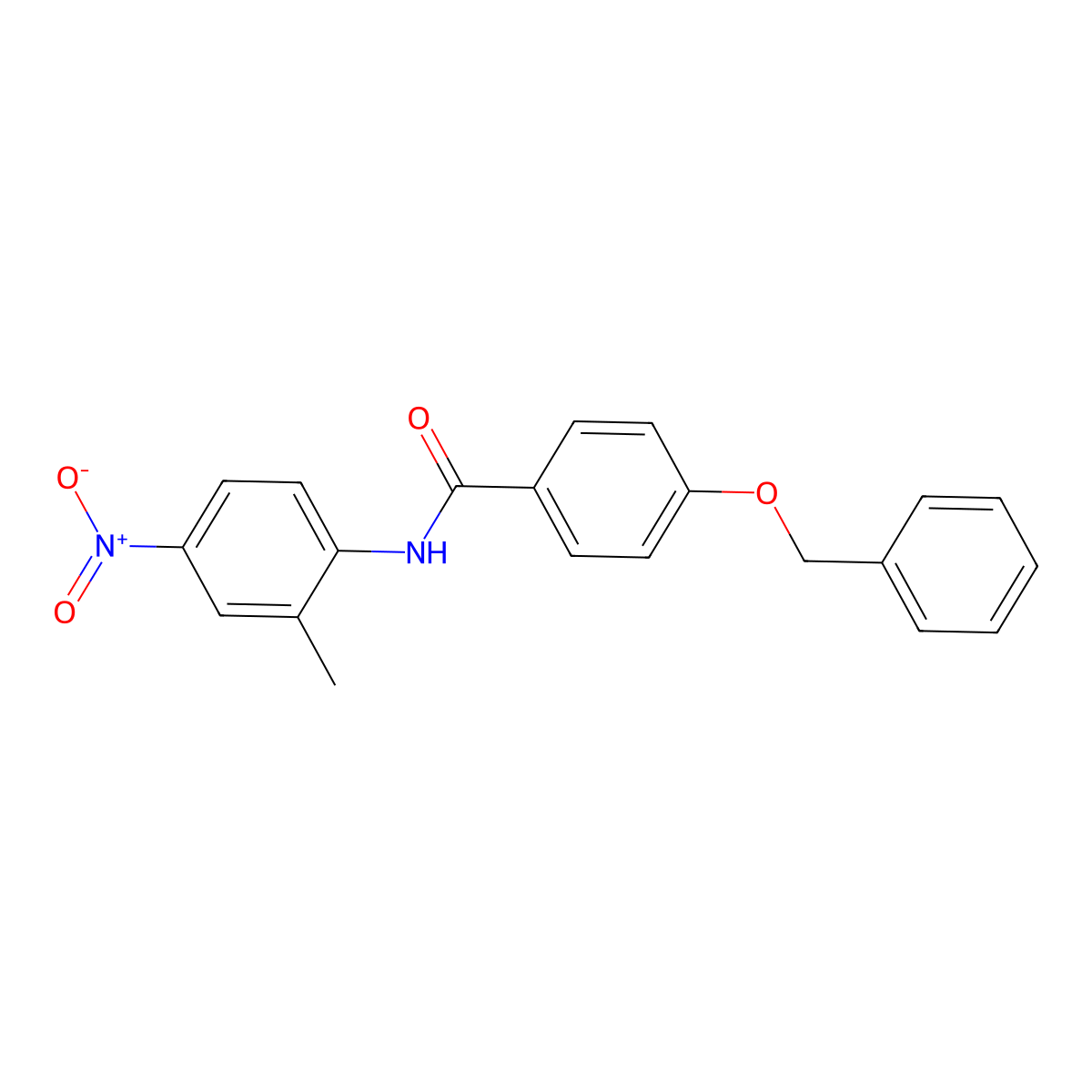 N-(2-methyl-4-nitrophenyl)-4-phenylmethoxybenzamide molecular structure, CAS 432541-75-8