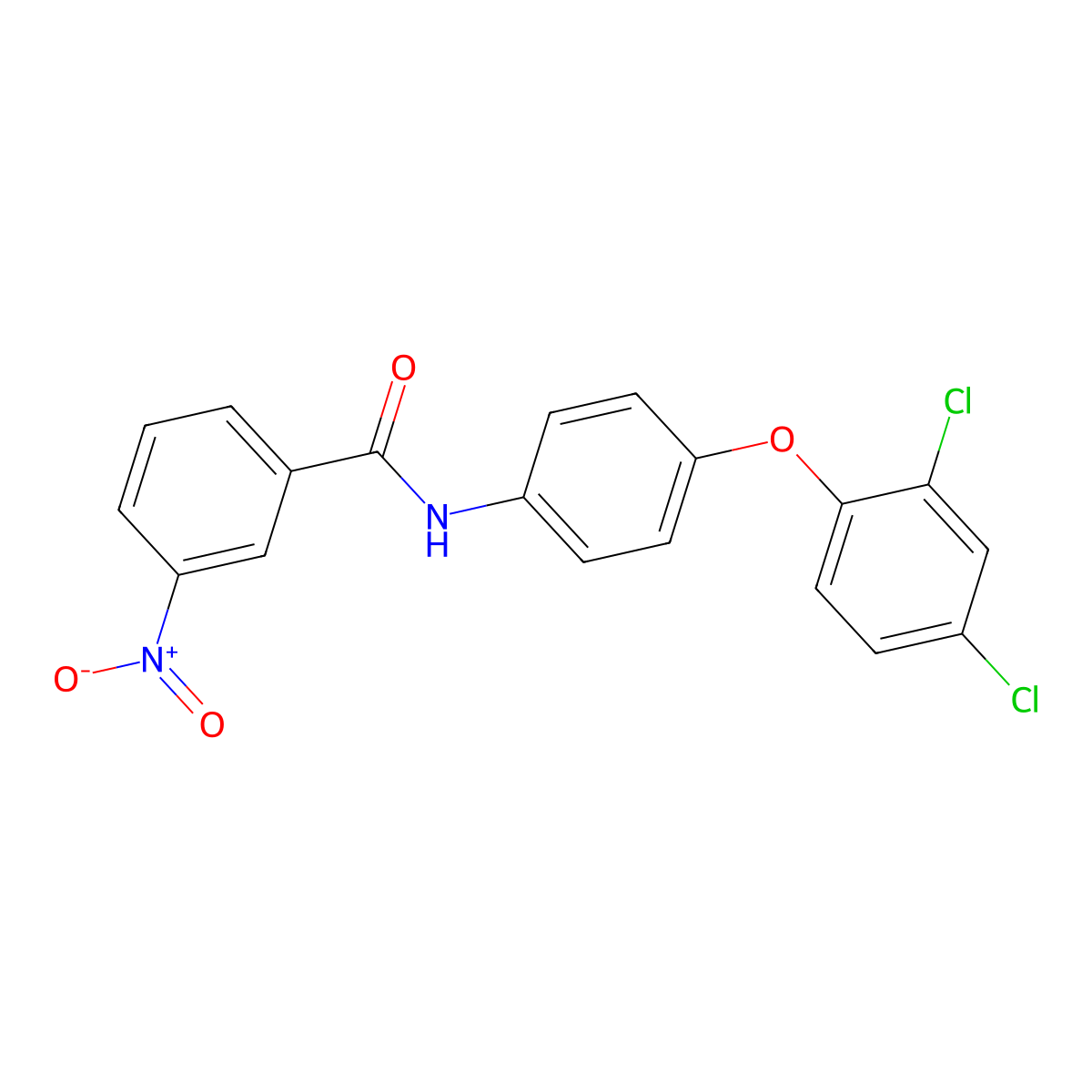 N-[4-(2,4-dichlorophenoxy)phenyl]-3-nitrobenzamide molecular structure, CAS 432541-84-9
