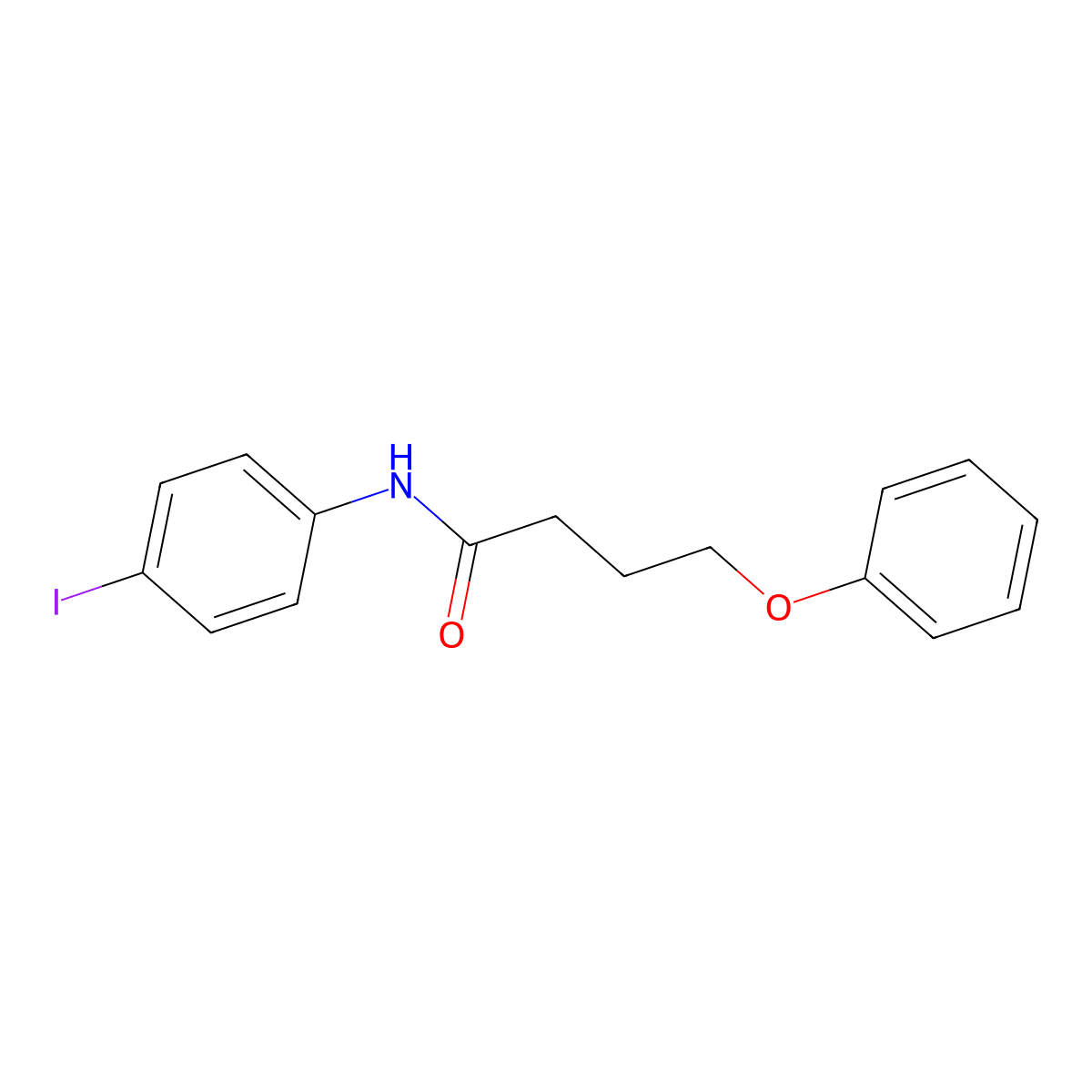 N-(4-iodophenyl)-4-phenoxybutanamide molecular structure, CAS 432542-02-4