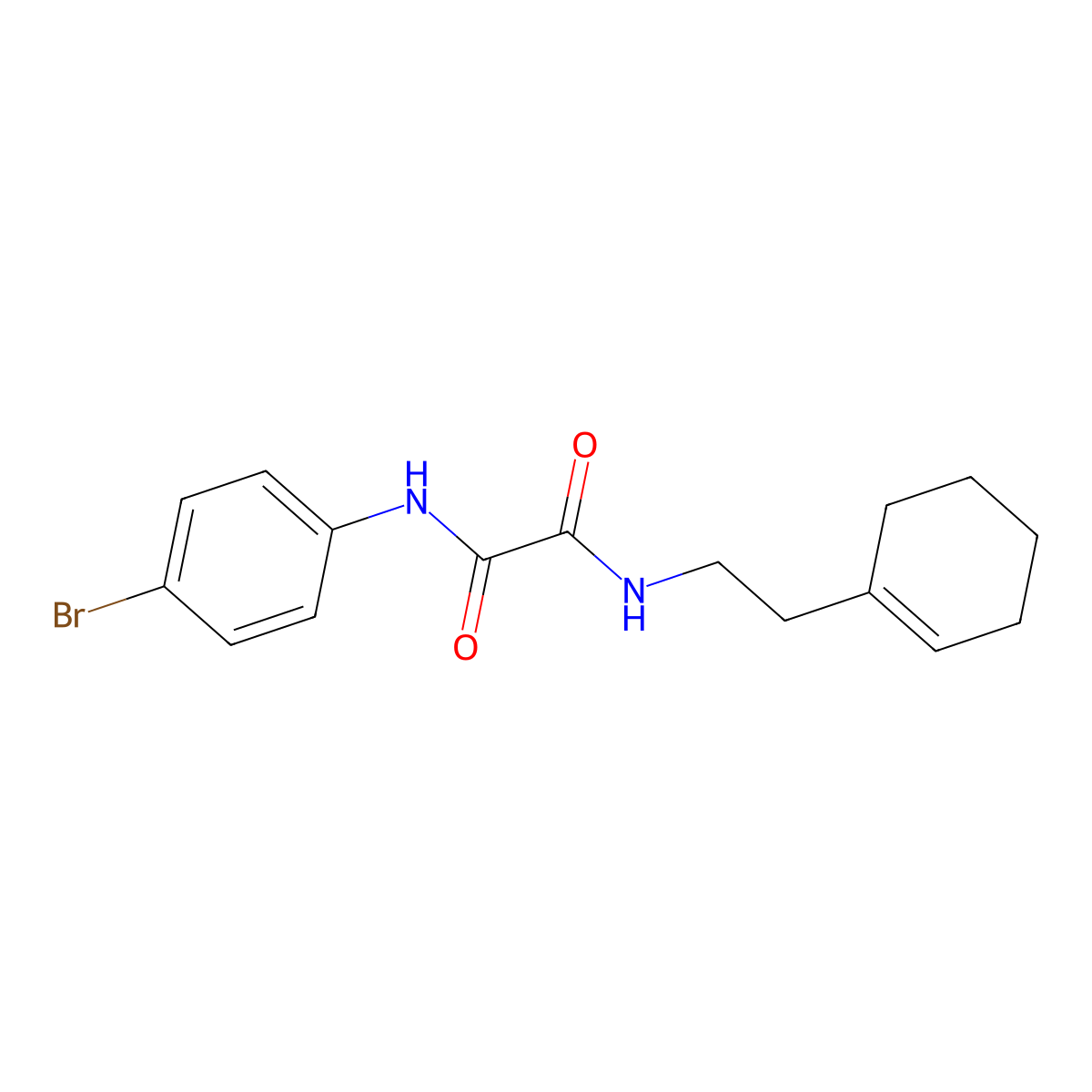 N'-(4-bromophenyl)-N-[2-(cyclohexen-1-yl)ethyl]oxamide molecular structure, CAS 432542-17-1