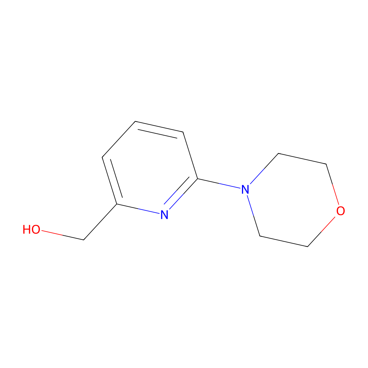 6-(4-Morpholinyl)-2-pyridinemethanol molecular structure, CAS 432554-77-3