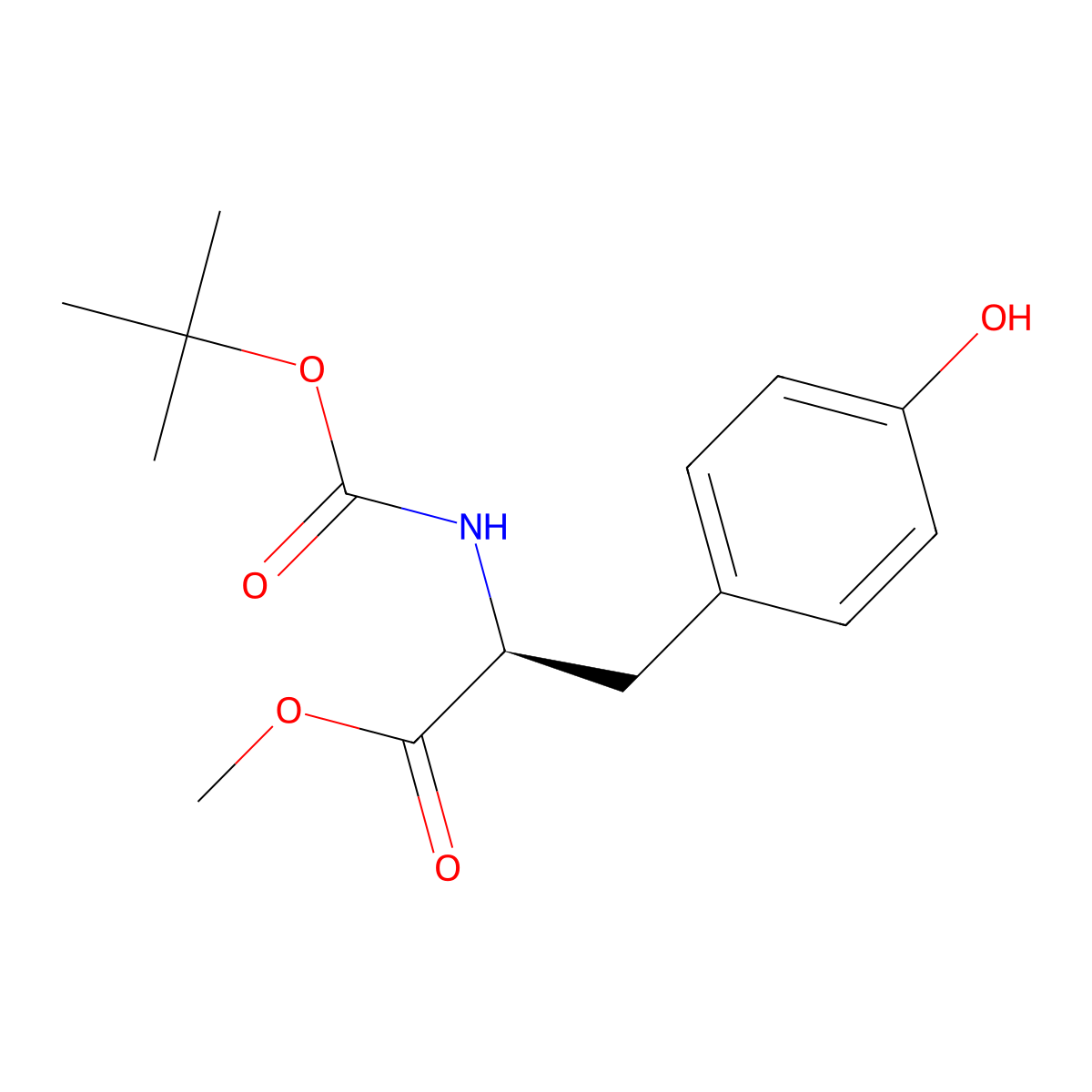 Boc-Tyr-OMe molecular structure, CAS 4326-36-7