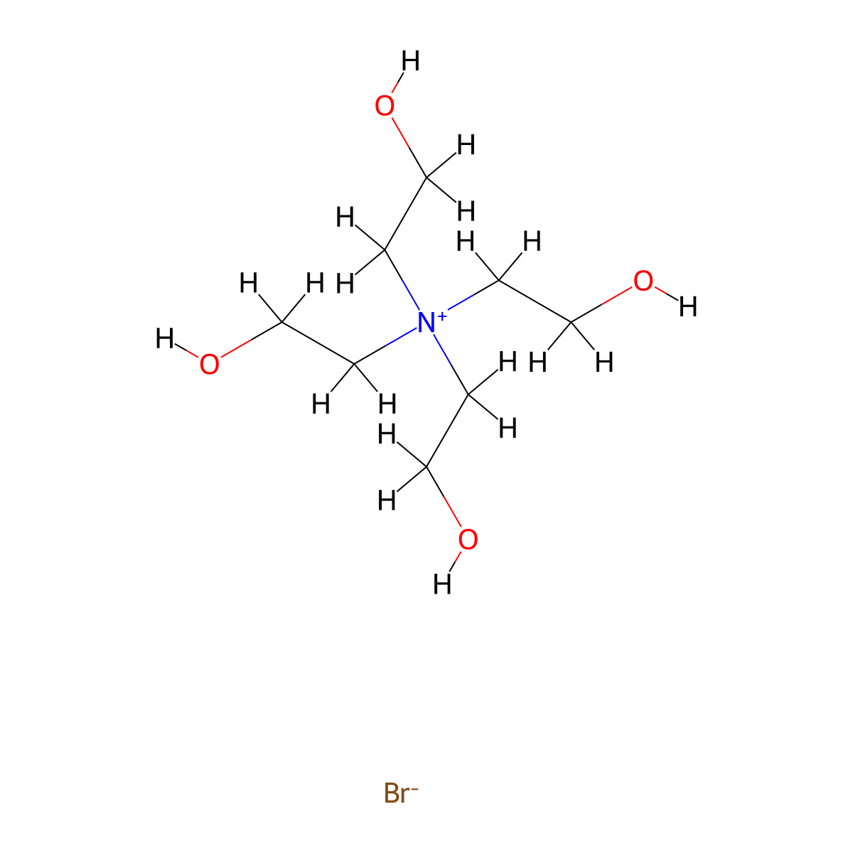 Ethanaminium, 2-hydroxy-N,N,N-tris(2-hydroxyethyl)-, bromide (1:1) molecular structure, CAS 4328-04-5