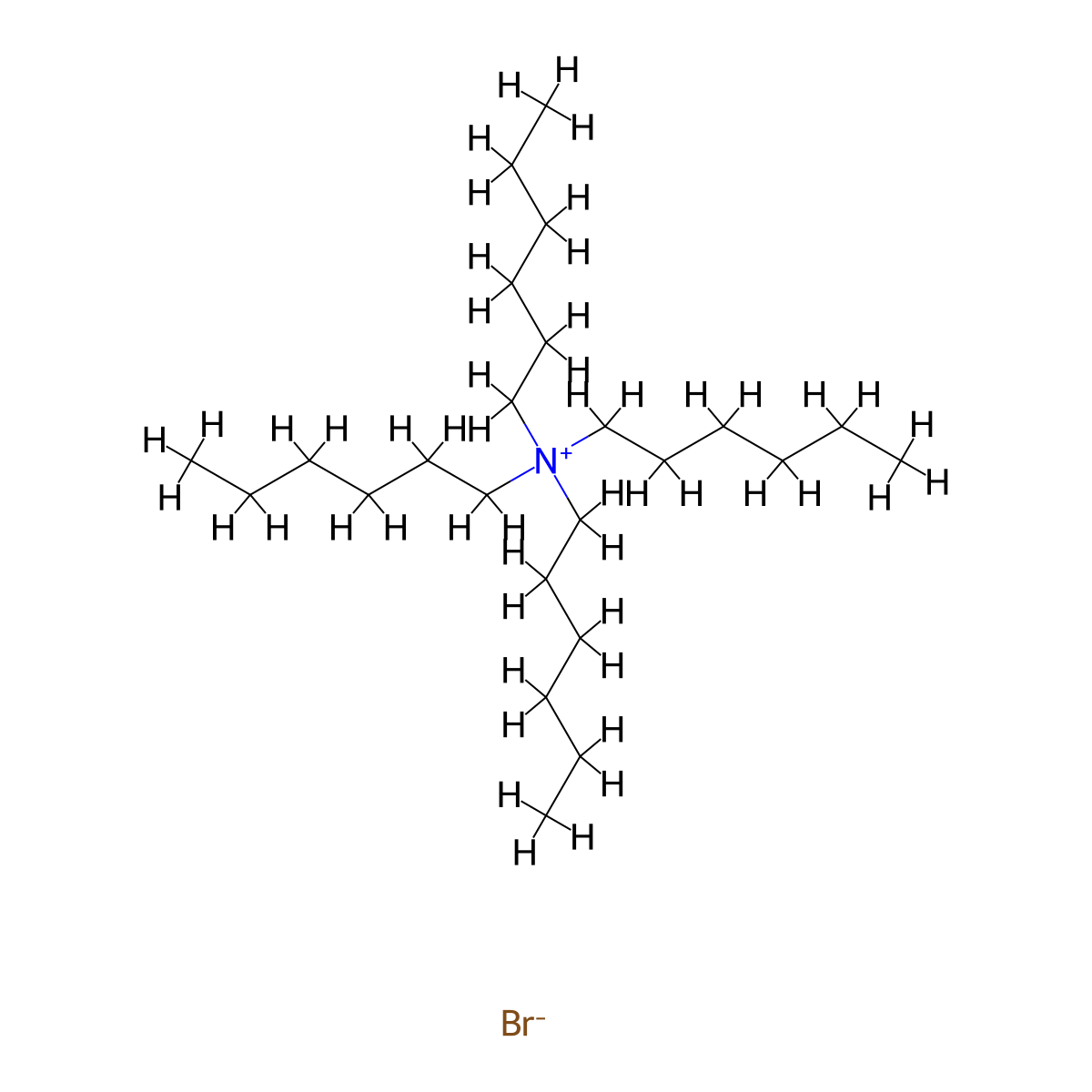 Tetrahexylammonium bromide molecular structure, CAS 4328-13-6