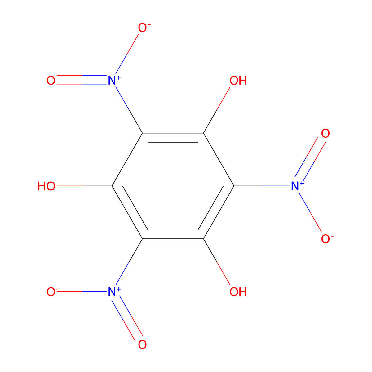 Trinitrophloroglucinol molecular structure, CAS 4328-17-0
