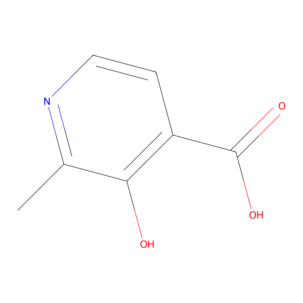 2-Methyl-3-hydroxy-4-pyridinecarboxylic acid molecular structure, CAS 4328-92-1