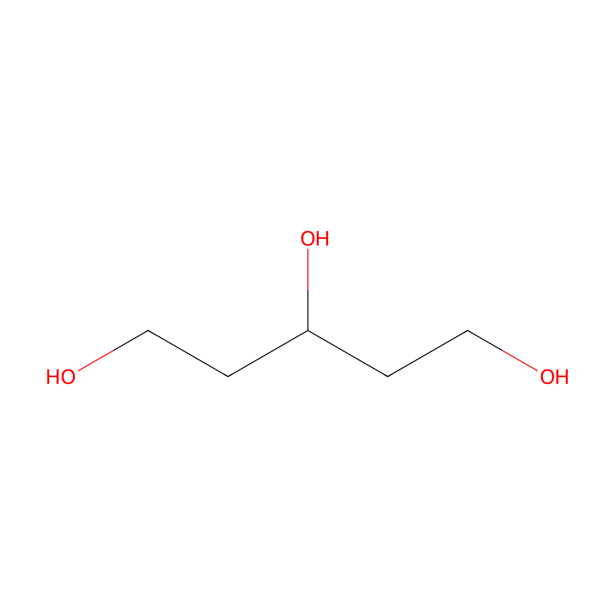 1,3,5-Pentanetriol molecular structure, CAS 4328-94-3
