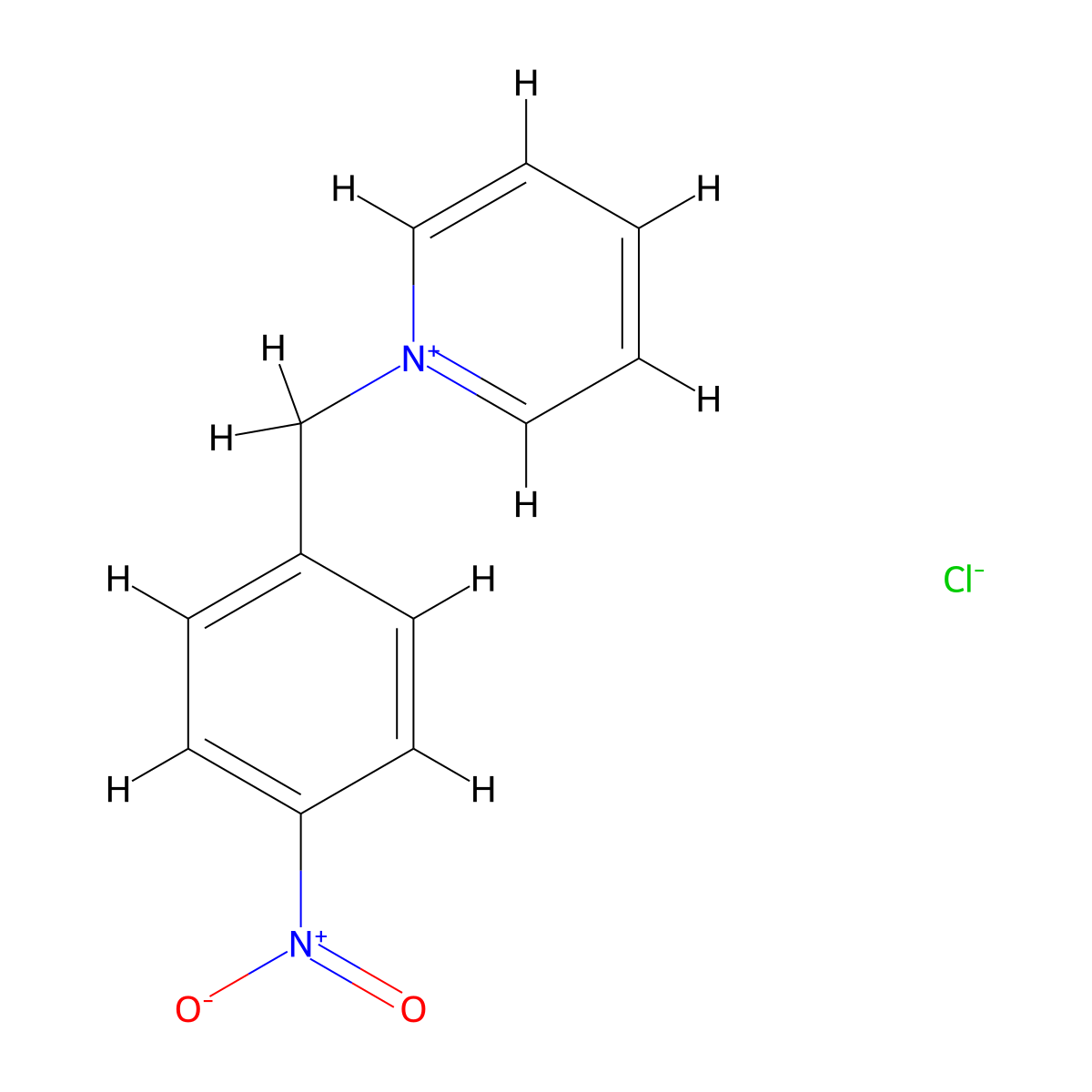 1-[(4-Nitrophenyl)methyl]pyridin-1-ium chloride molecular structure, CAS 4329-72-0