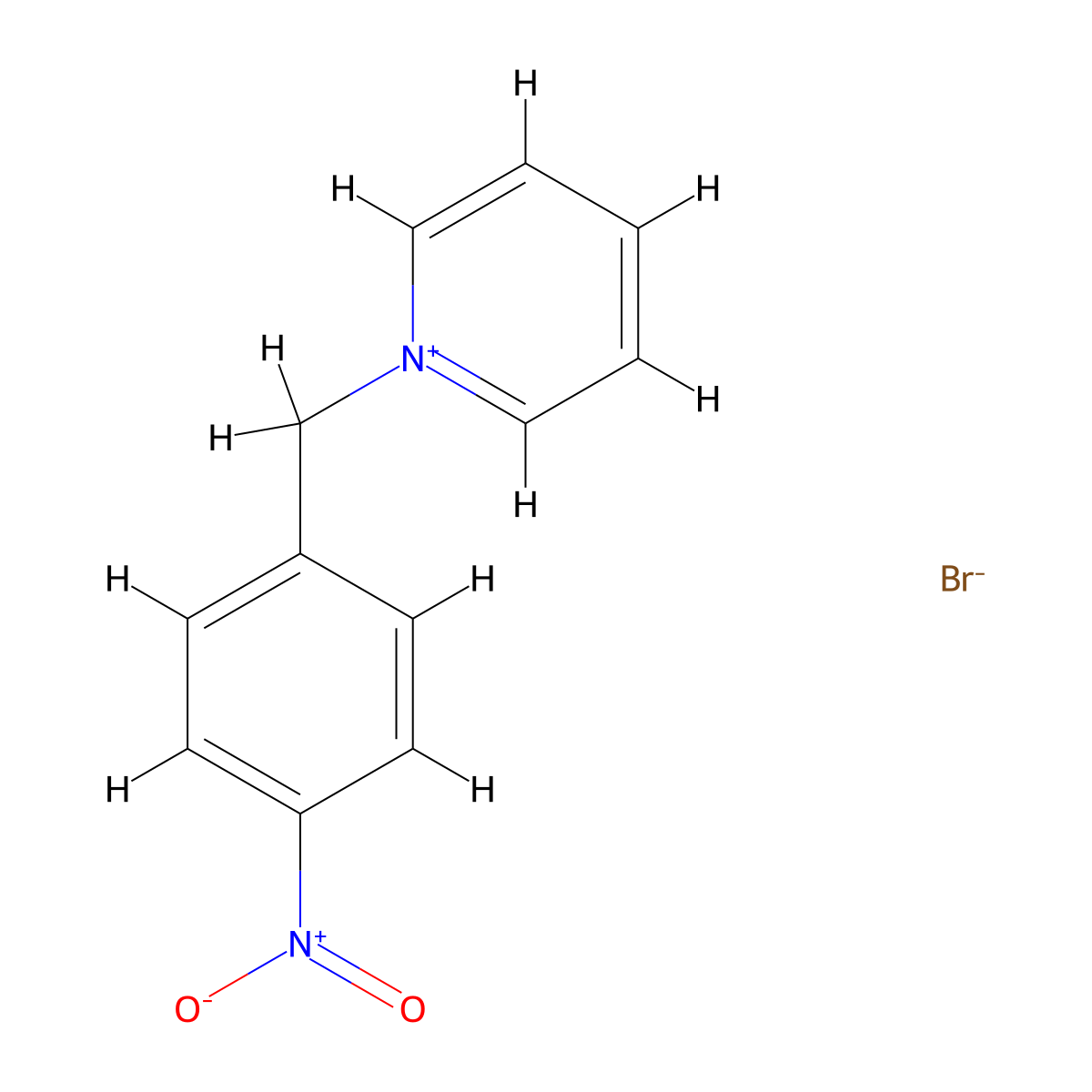 Pyridinium, 1-[(4-nitrophenyl)methyl]-, bromide (1:1) molecular structure, CAS 4329-73-1