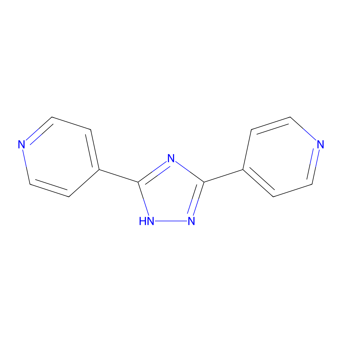 4,4'-(1H-1,2,4-Triazole-3,5-diyl)bis(pyridine) molecular structure, CAS 4329-78-6