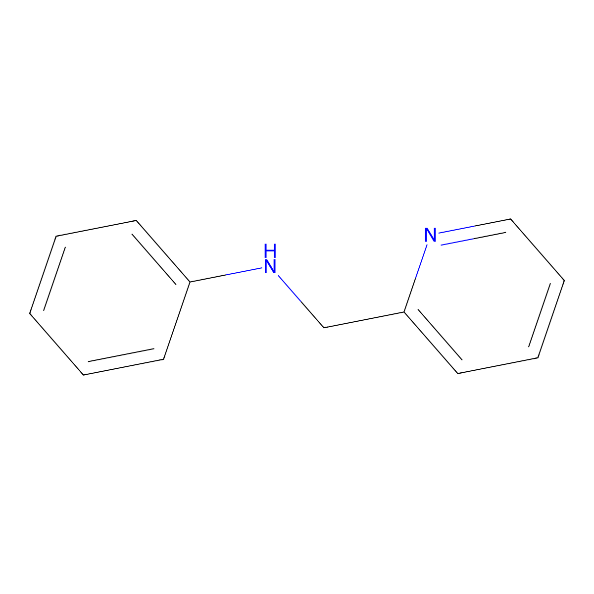 N-Phenyl-2-pyridinemethanamine molecular structure, CAS 4329-81-1