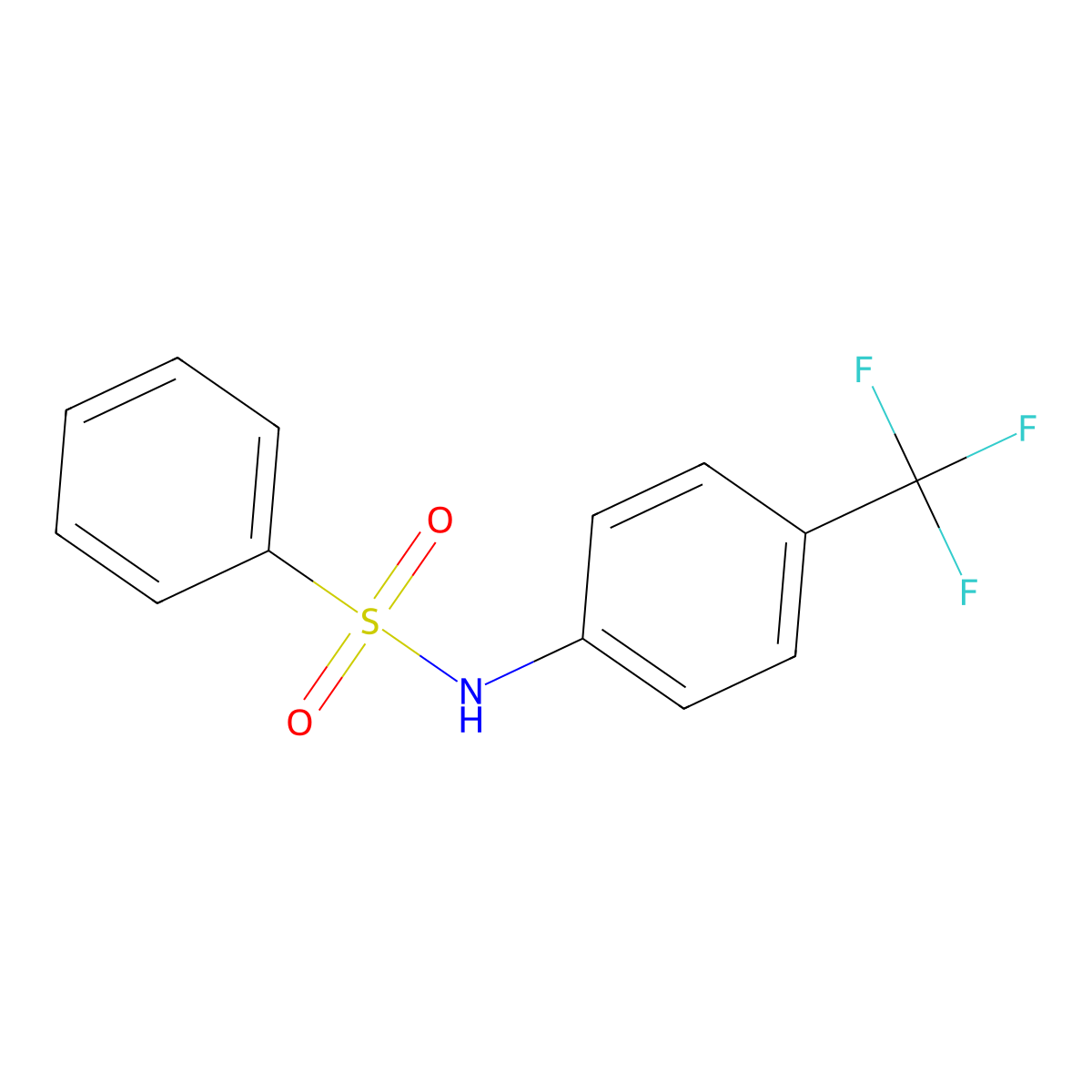 N-[4-(trifluoromethyl)phenyl]benzenesulfonamide molecular structure, CAS 433-03-4