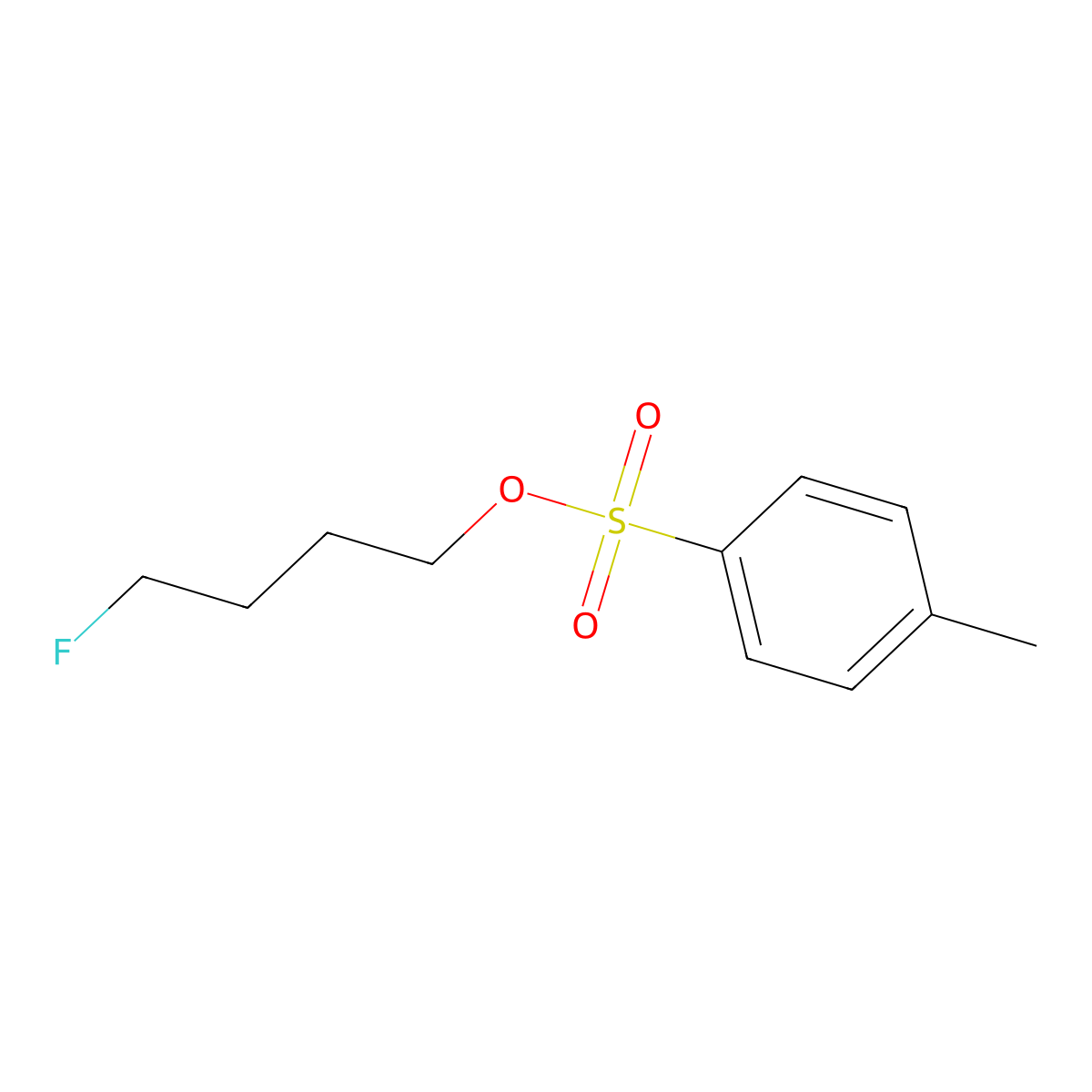 Benzenesulfonic acid, 4-methyl-, 4-fluorobutyl ester molecular structure, CAS 433-10-3