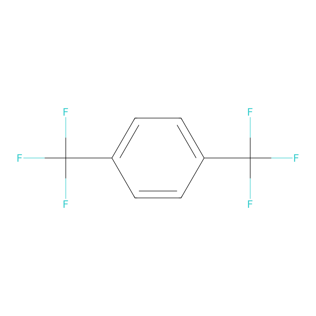 1,4-Bis(trifluoromethyl)benzene molecular structure, CAS 433-19-2