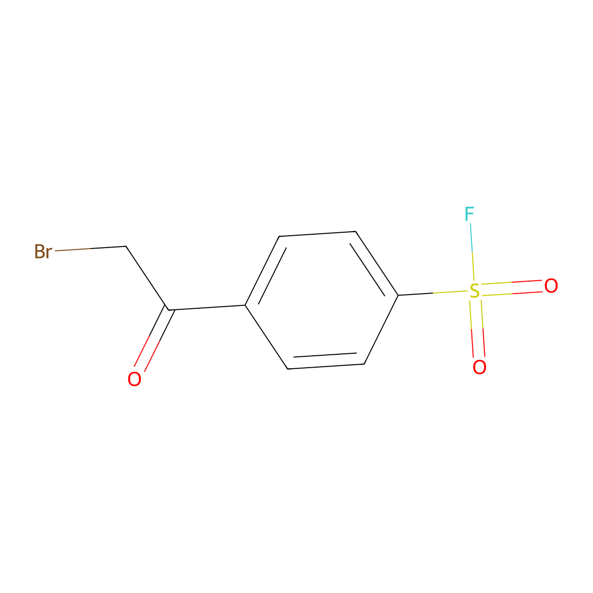 4-(2-bromoacetyl)-Benzenesulfonyl fluoride molecular structure, CAS 433-21-6