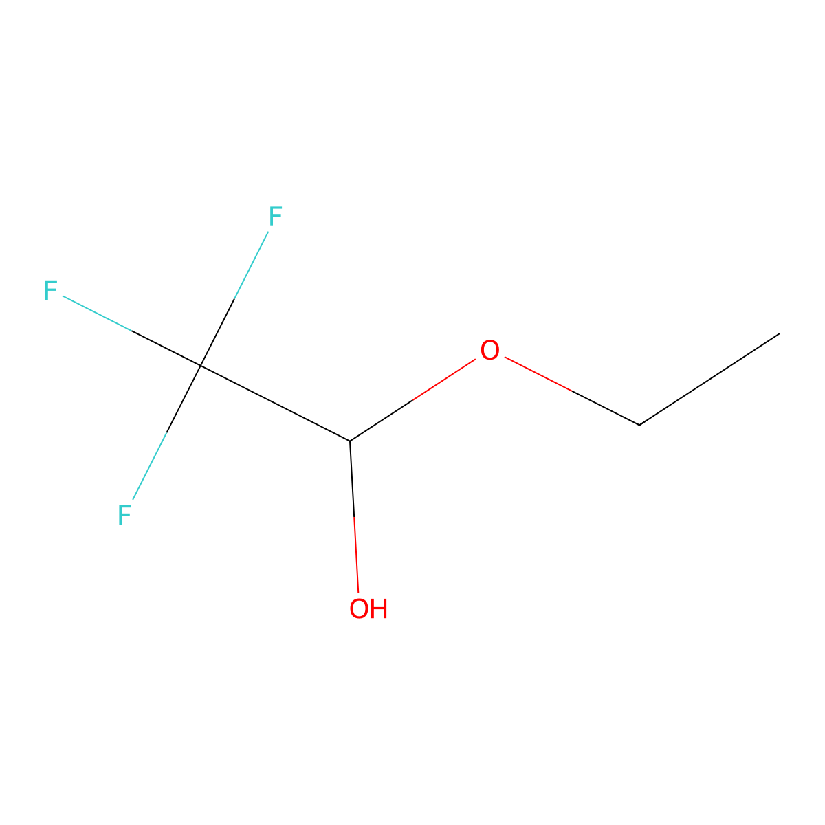 Ethanol, 1-ethoxy-2,2,2-trifluoro- molecular structure, CAS 433-27-2