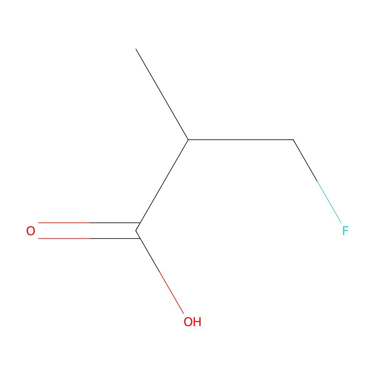3-Fluoro-2-methylpropanoic acid molecular structure, CAS 433-39-6